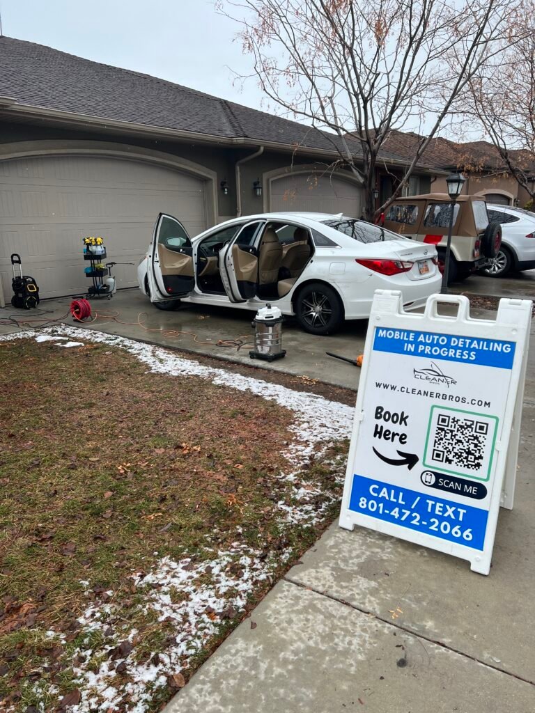 Cleaner Bros on a mobile detailing job