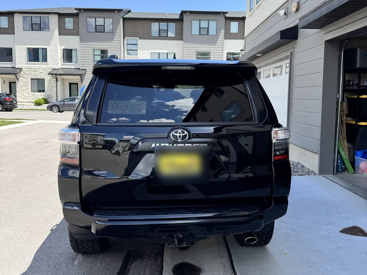 Black Toyota 4Runner after a mobile detail in Spring Lake, Utah