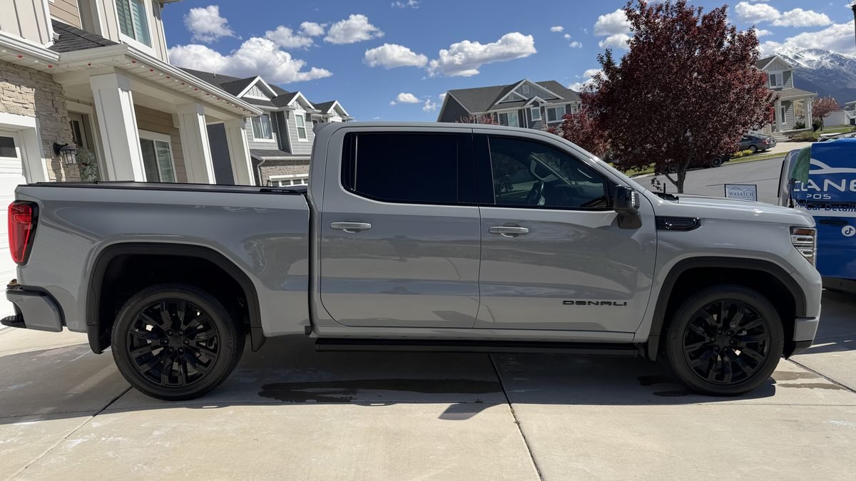 GMC Sierra Denali after a mobile detail in Alpine, Utah