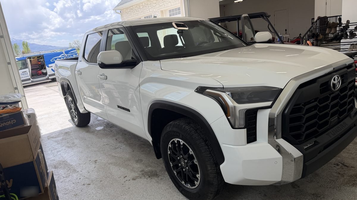 Toyota Tundra after a full mobile detail in Salem