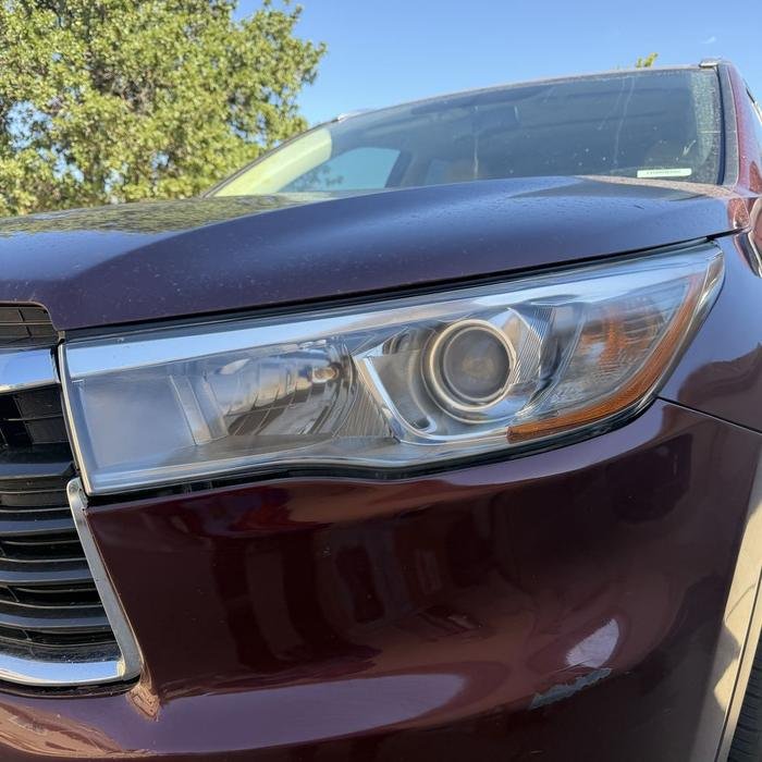 Clear headlight after restoration