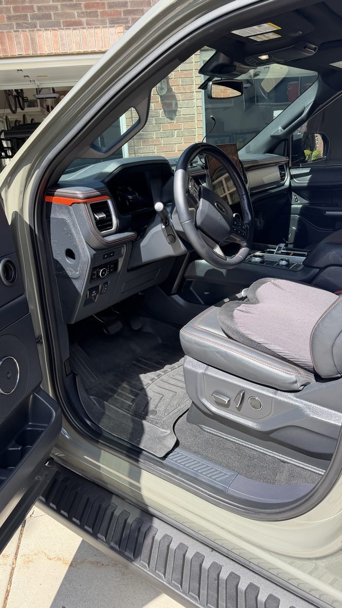 Ford Expedition front seats after an interior detail in Lehi