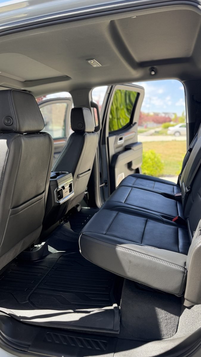 GMC Sierra back seat after an interior detail in Alpine