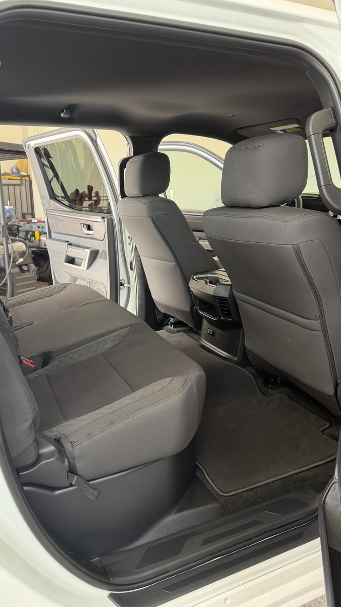 Toyota Tundra back seat after an interior detail in Santaquin